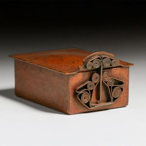 Harry St John Dixon Hammered Copper Puzzle Box after 1925