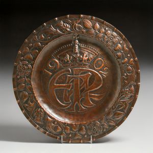 Newlyn School John Pearson Student Hammered Copper Plaque 1902