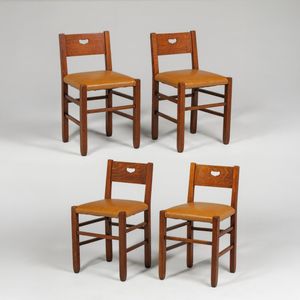 Stickley Brothers Heart Cutout Game Chairs c.1910