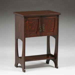 Grand Rapids Two-Door Oak Cabinet c1910